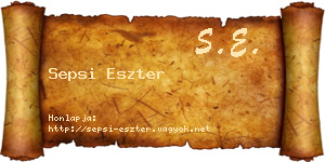 Sepsi Eszter névjegykártya