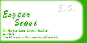 eszter sepsi business card